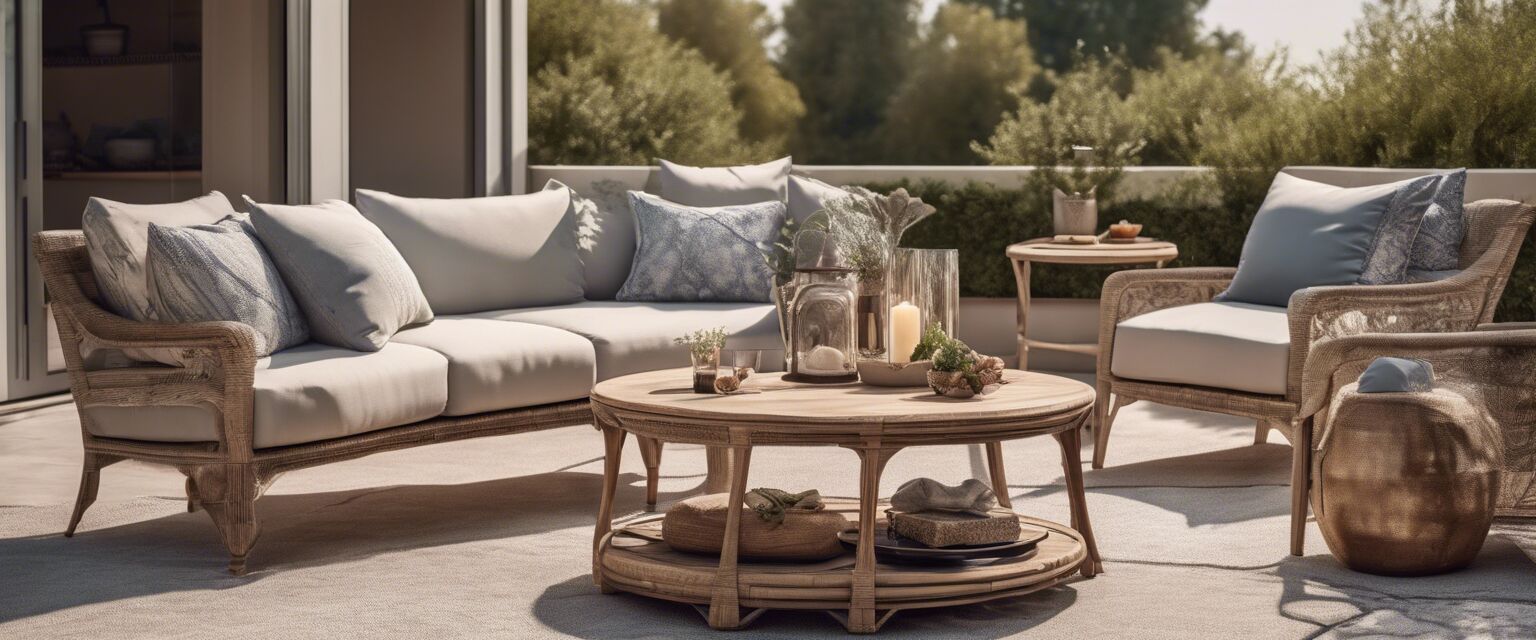 Stylish outdoor furniture setup